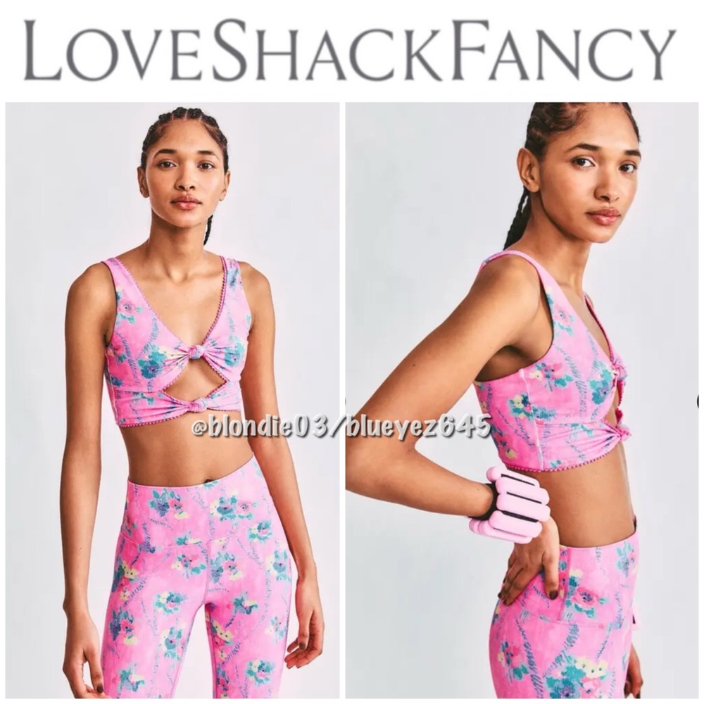 LoveShackFancy x Beach Riot “Bowie” sports bra top M